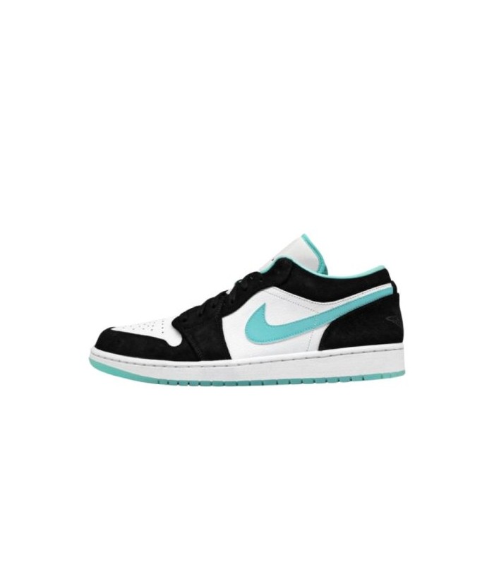 کفش پیاده روی نایک جردن وان بدون ساق Nike air Jordan 1 low white and cyan
