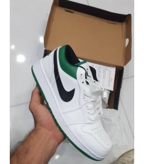 کفش پیاده روی نایک جردن وان بدون ساق سفید سبز Nike air jordan 1 low green
