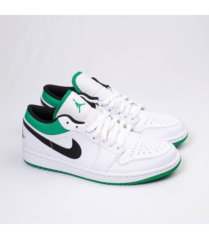 کفش پیاده روی نایک جردن وان بدون ساق سفید سبز Nike air jordan 1 low green