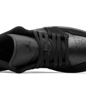کفش پیاده روی نایک جردن وان بدون ساق مشکی جیر Nike jordan 1 low full black