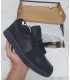 کفش پیاده روی نایک جردن وان بدون ساق مشکی جیر Nike jordan 1 low full black