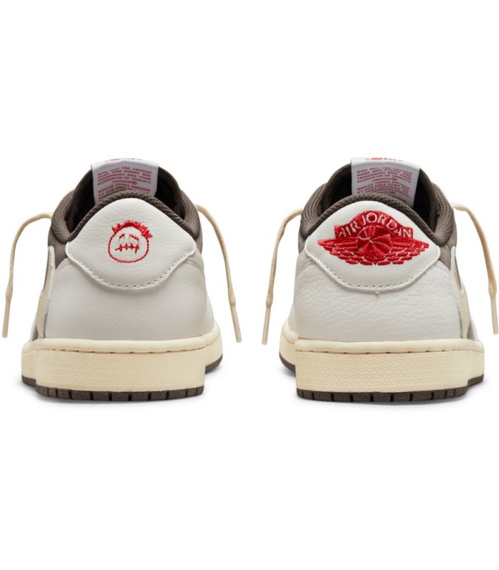 کفش پیاده روی نایک جردن وان بدون ساق تراویس اسکات کرم قهوه ای موکا Nike air jordan 1 low travis scott Mocha