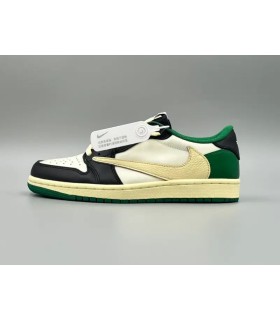 کفش پیاده روی نایک جردن وان بدون ساق تراویس اسکات Nike air jordan 1 low travis scott green