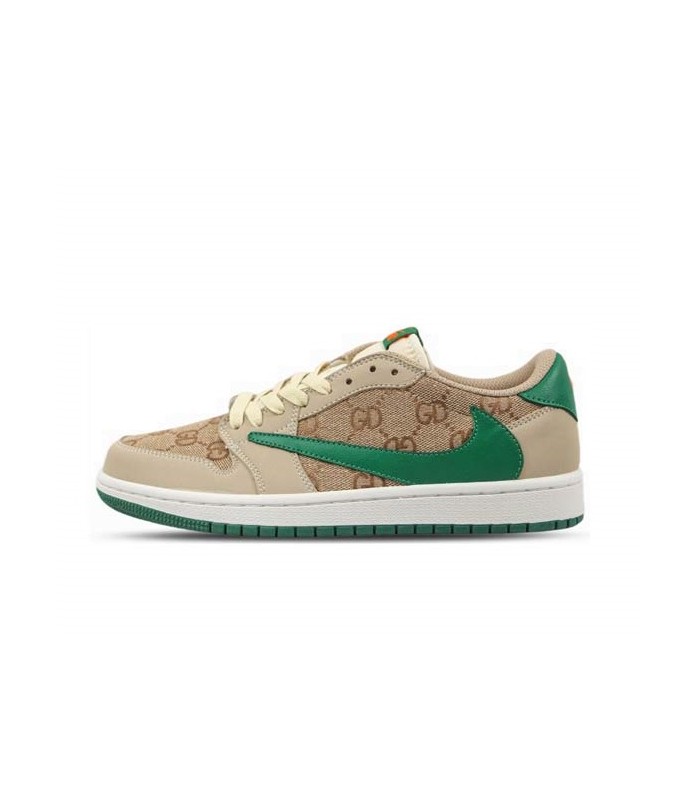 کفش پیاده روی نایک جردن وان بدون ساق تراویس اسکات گوچی Nike air jordan 1 low Travis Scott Gucci