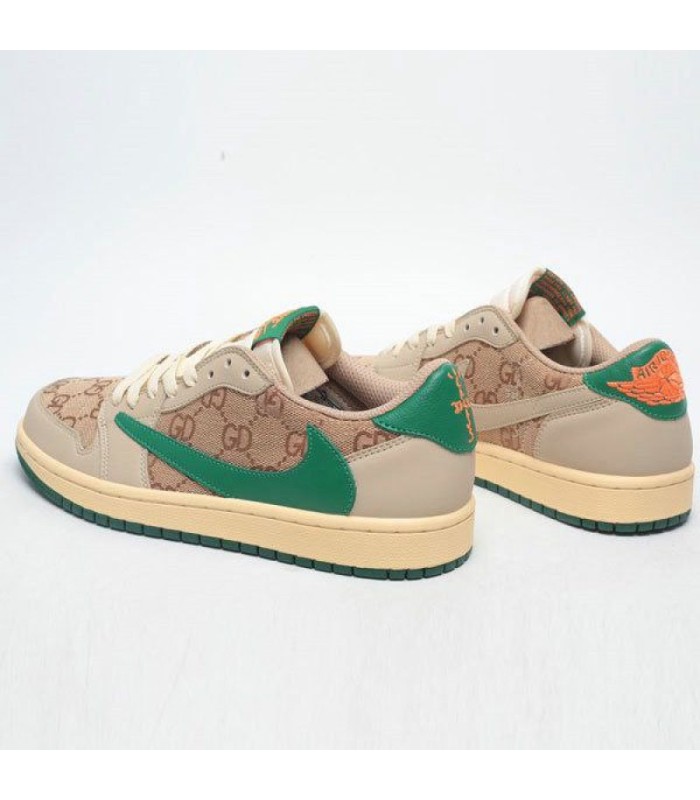 کفش پیاده روی نایک جردن وان بدون ساق تراویس اسکات گوچی Nike air jordan 1 low Travis Scott Gucci