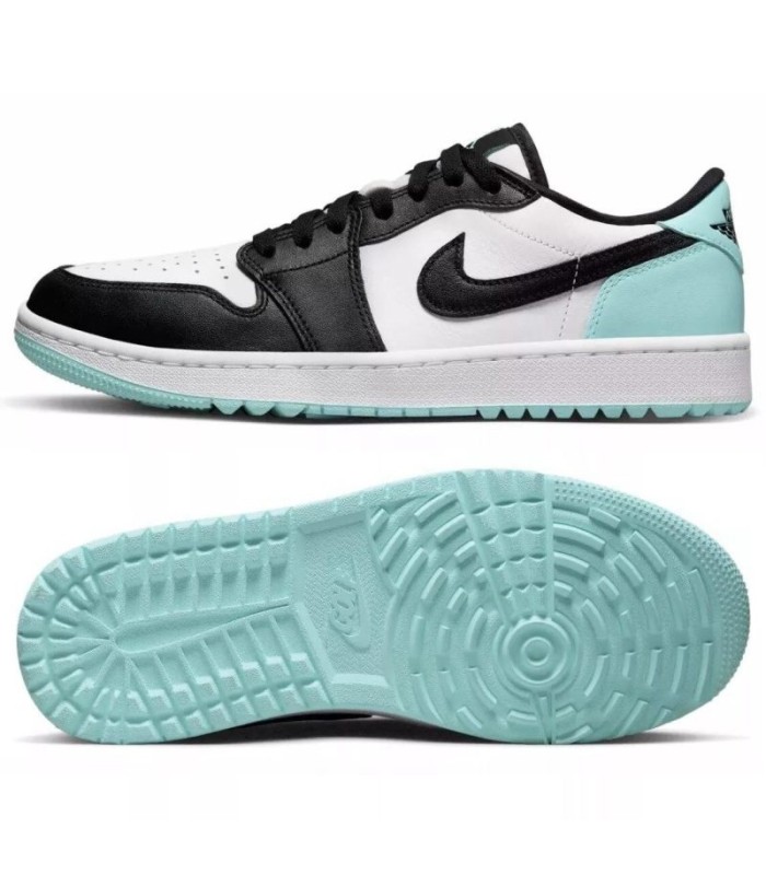 کفش پیاده روی نایک جردن وان بدون ساق Nike air jordan 1 low emerald toe green black