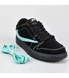 کفش پیاده روی نایک جردن وان بدون ساق تراویس اسکات Nike jordan 1 low travis scott Tiffany and co