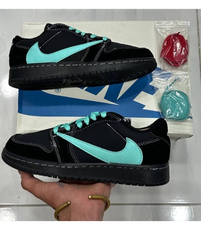 کفش پیاده روی نایک جردن وان بدون ساق تراویس اسکات Nike jordan 1 low travis scott Tiffany and co