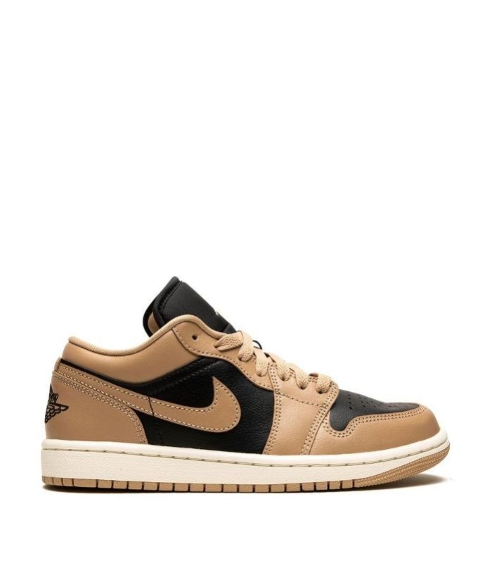 کفش پیاده روی نایک جردن وان بدون ساق کرم مشکی Nike air jordan 1 low Beige black