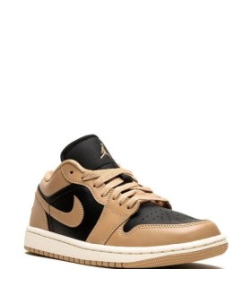 کفش پیاده روی نایک جردن وان بدون ساق کرم مشکی Nike air jordan 1 low Beige black