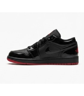 کفش پیاده روی نایک ایر جردن وان بدون ساق ورنی مشکی Nike air jordan 1 low full black