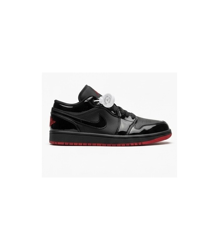 کفش پیاده روی نایک ایر جردن وان بدون ساق ورنی مشکی Nike air jordan 1 low full black