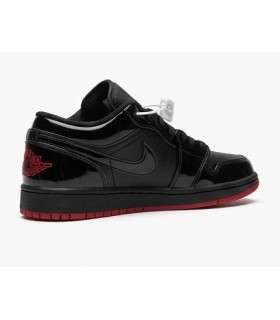 کفش پیاده روی نایک ایر جردن وان بدون ساق ورنی مشکی Nike air jordan 1 low full black