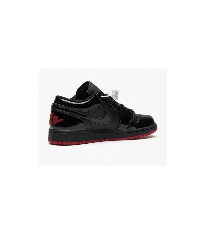 کفش پیاده روی نایک ایر جردن وان بدون ساق ورنی مشکی Nike air jordan 1 low full black