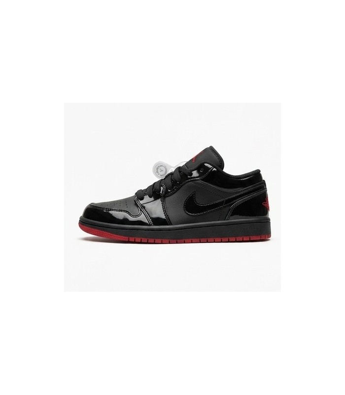 کفش پیاده روی نایک ایر جردن وان بدون ساق ورنی مشکی Nike air jordan 1 low full black