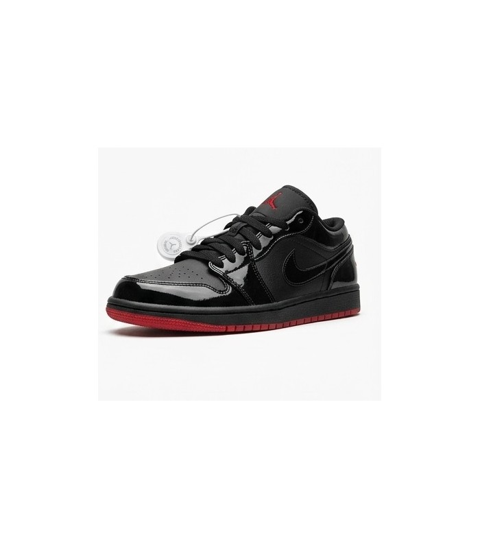 کفش پیاده روی نایک ایر جردن وان بدون ساق ورنی مشکی Nike air jordan 1 low full black