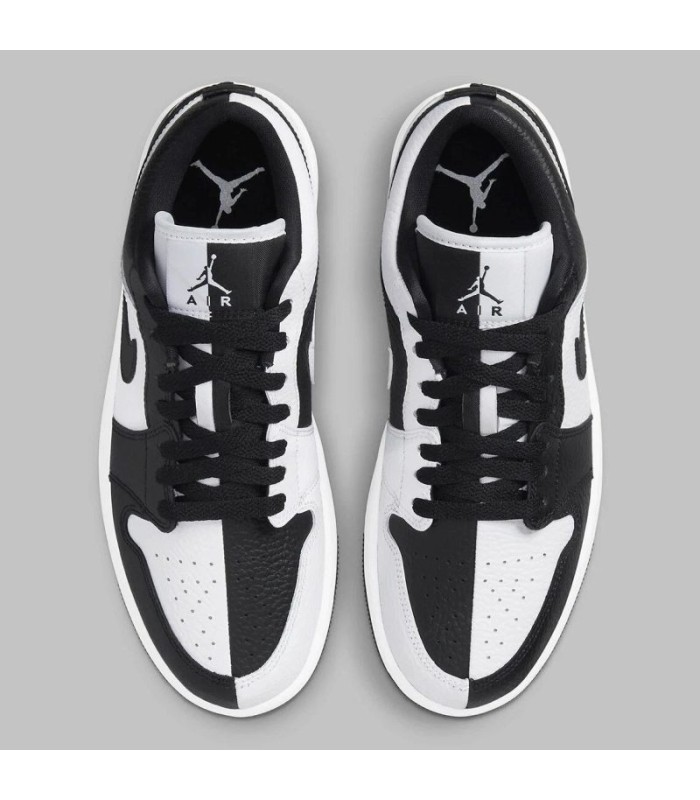 کفش پیاده روی نایک ایر جردن وان بدون ساق مشکی سفید Nike air jordan 1 low black and white