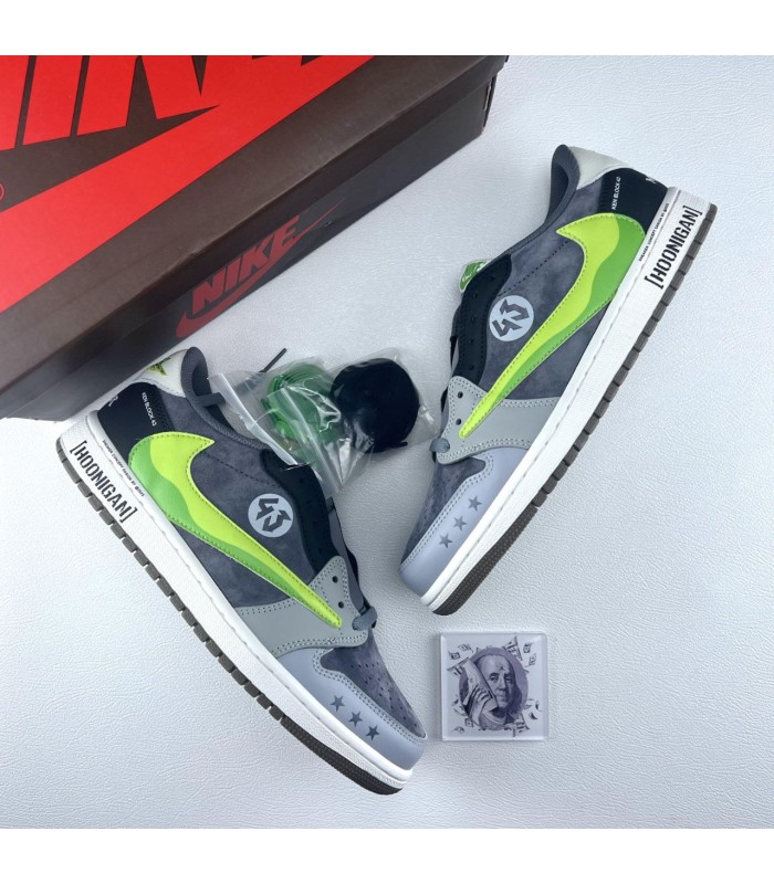 کفش پیاده روی نایک ایر جردن وان بدون ساق تراویس اسکات هانیگان Nike air jordan 1 low Travis Scott Monster Hoonigan