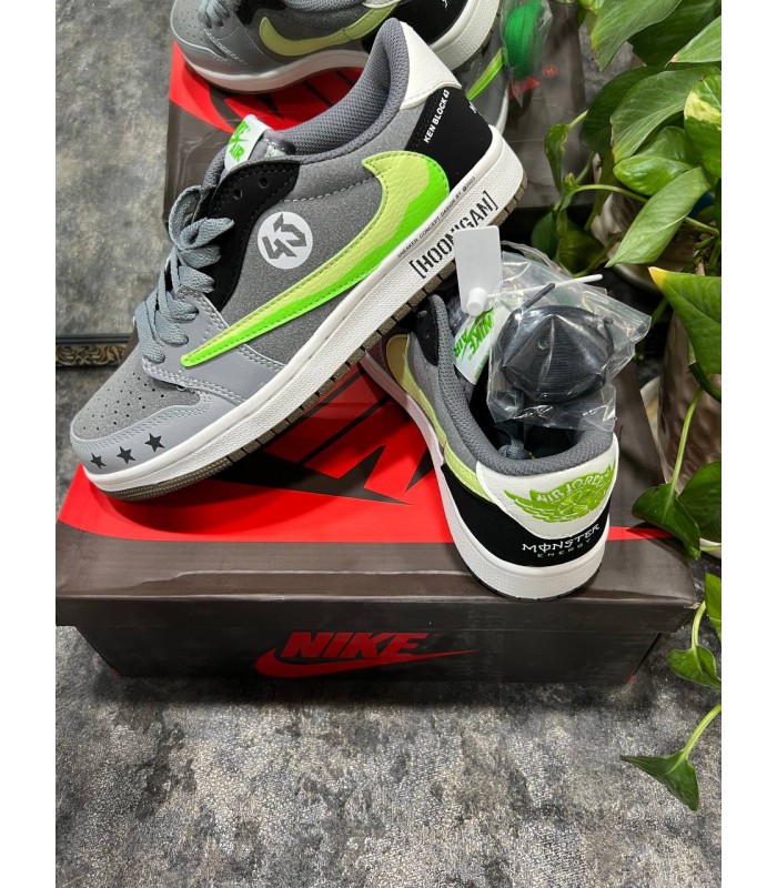 کفش پیاده روی نایک ایر جردن وان بدون ساق تراویس اسکات هانیگان Nike air jordan 1 low Travis Scott Monster Hoonigan