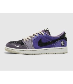 کفش پیاده روی نایک ایر جردن وان بدون ساق زیون وودو آبی Nike jordan 1 low zion Voodo