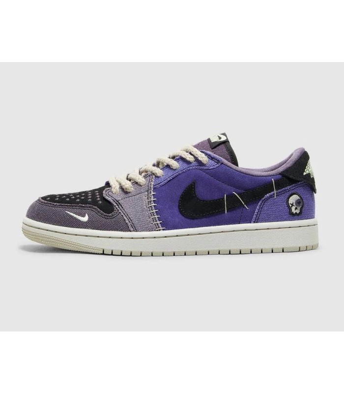 کفش پیاده روی نایک ایر جردن وان بدون ساق زیون وودو آبی Nike jordan 1 low zion Voodo