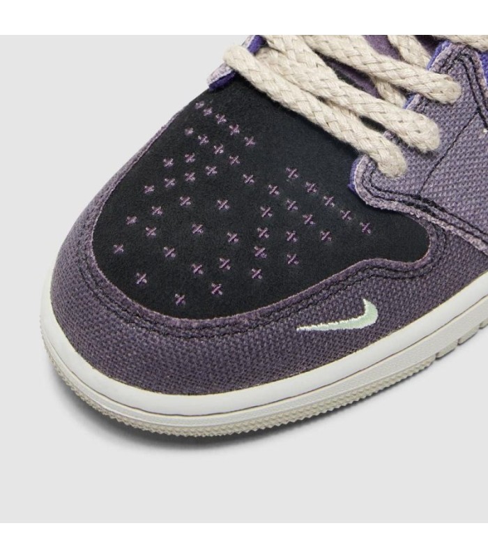 کفش پیاده روی نایک ایر جردن وان بدون ساق زیون وودو آبی Nike jordan 1 low zion Voodo