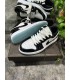کفش پیاده روی نایک ایر جردن وان بدون ساق ورنی مشکی سفید Nike jordan 1 low vernie