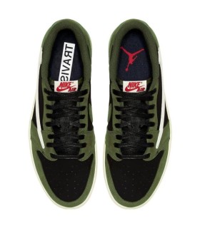 کفش پیاده روی نایک ایر جردن وان بدون ساق تراویس اسکات Nike air Travis Scott Olive Green