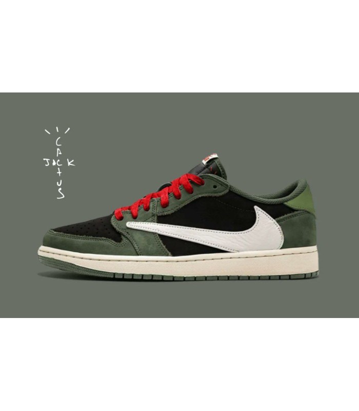 کفش پیاده روی نایک ایر جردن وان بدون ساق تراویس اسکات Nike air Travis Scott Olive Green