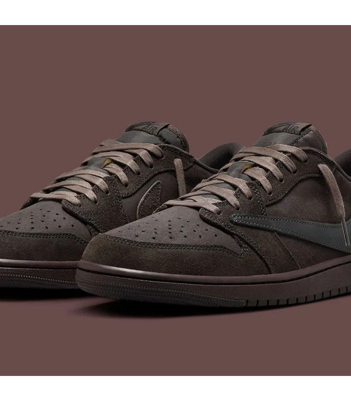 کفش پیاده روی نایک ایر جردن وان بدون ساق تراویس اسکات وِل وِت Nike air jordan 1 low Travis Scott Velvet Brown