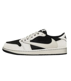 کفش پیاده روی نایک ایر جردن وان بدون ساق تراویس اسکات Nike air jordan 1 low Travis Scott Black and white