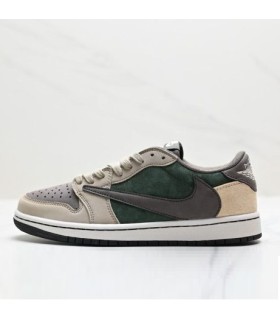 کفش پیاده روی نایک ایر جردن وان بدون ساق تراویس اسکات فراگمنت  Nike air jordan 1 low Travis Scott Fragment Green