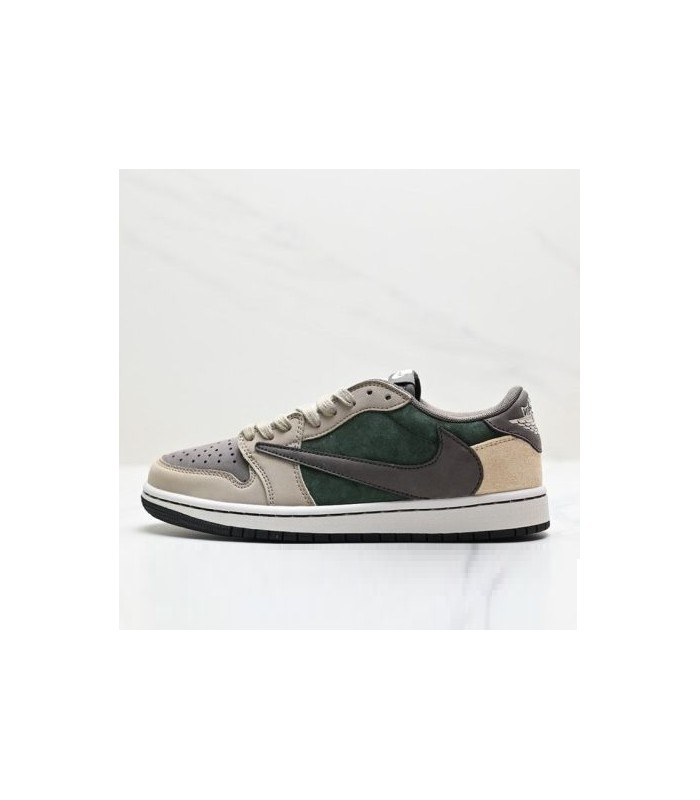 کفش پیاده روی نایک ایر جردن وان بدون ساق تراویس اسکات فراگمنت  Nike air jordan 1 low Travis Scott Fragment Green