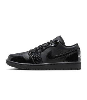 کفش پیاده روی نایک ایر جردن وان بدون ساق ورنی مشکی Nike Air Jordan 1 low black Patent Elephant