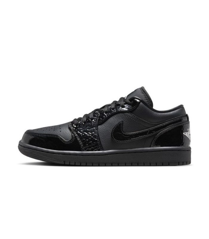 کفش پیاده روی نایک ایر جردن وان بدون ساق ورنی مشکی Nike Air Jordan 1 low black Patent Elephant