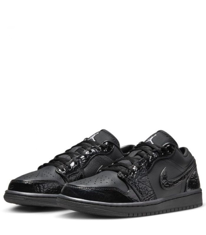 کفش پیاده روی نایک ایر جردن وان بدون ساق ورنی مشکی Nike Air Jordan 1 low black Patent Elephant