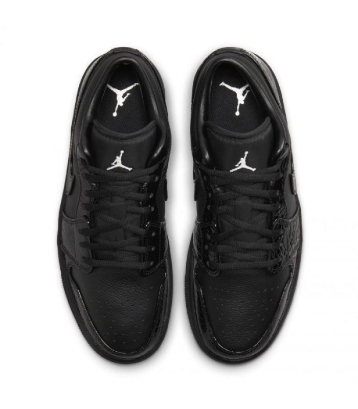 کفش پیاده روی نایک ایر جردن وان بدون ساق ورنی مشکی Nike Air Jordan 1 low black Patent Elephant