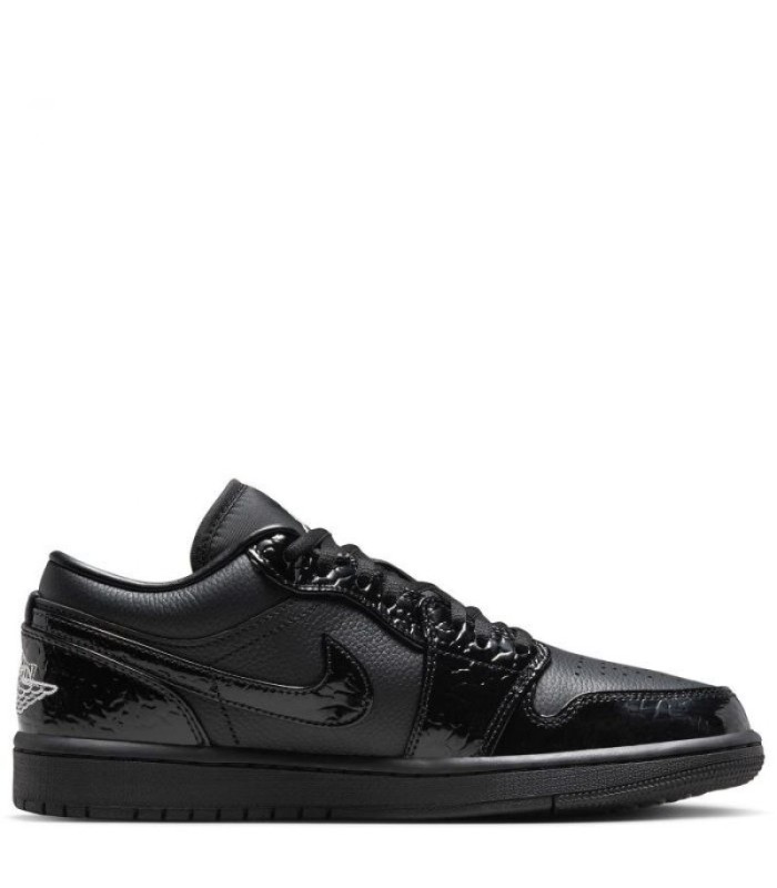 کفش پیاده روی نایک ایر جردن وان بدون ساق ورنی مشکی Nike Air Jordan 1 low black Patent Elephant