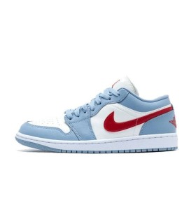 کفش پیاده روی نایک ایر جردن وان بدون ساق Nike Air Jordan 1 Low Blue Whisper Dune Red