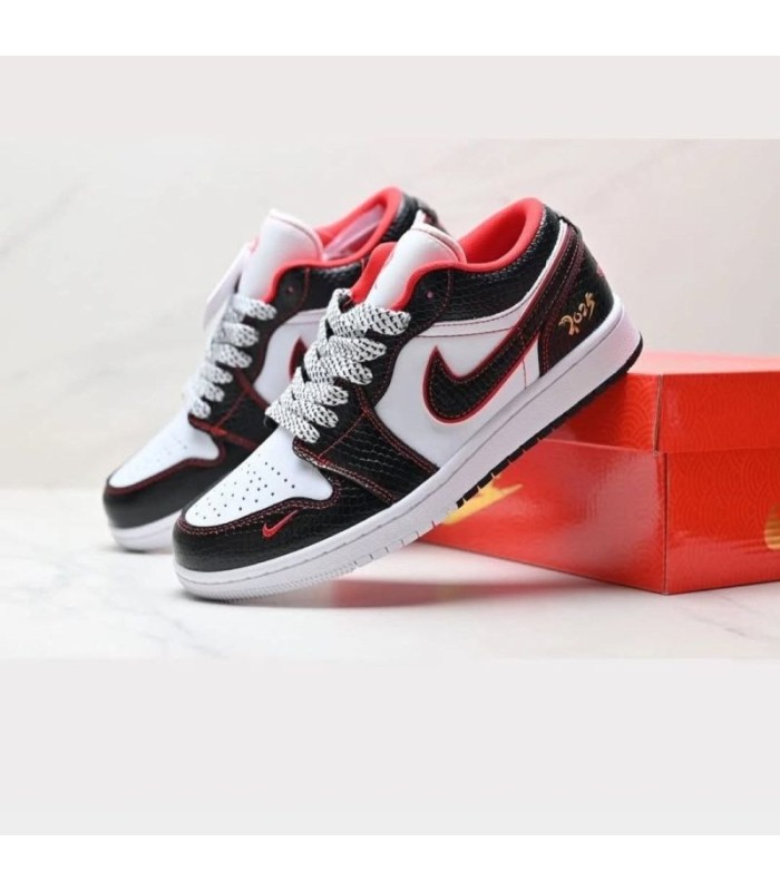 کفش پیاده روی نایک ایر جردن وان بدون ساق مار سیاه Nike Air Jordan 1 Low Snake Black
