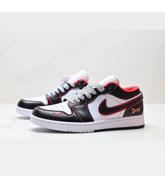 کفش پیاده روی نایک ایر جردن وان بدون ساق مار سیاه Nike Air Jordan 1 Low Snake Black