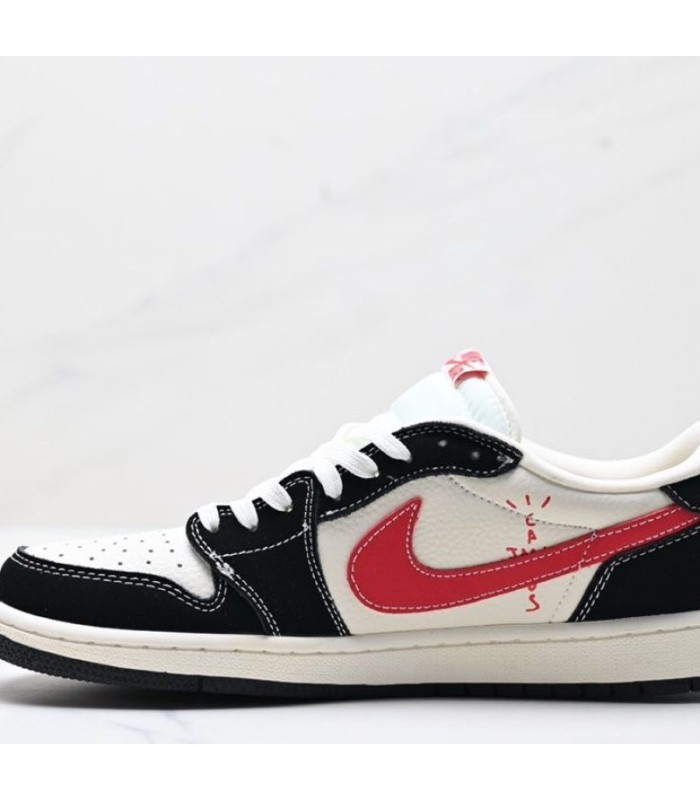 کفش پیاده روی نایک ایر جردن وان بدون ساق تراویس اسکات کواز Nike Air Jordan 1 low Travis Scott Kaws Red Black