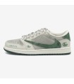کفش پیاده روی نایک ایر جردن وان بدون ساق تراویس اسکات گوچی Nike air jordan 1 low Travis Scott GUCCI Olive Green