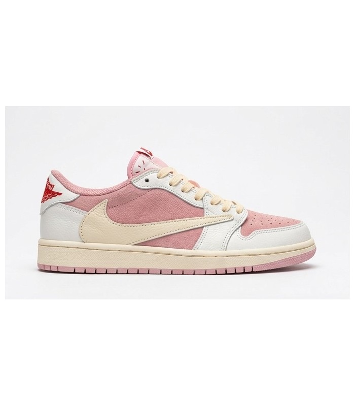 کفش پیاده روی نایک ایر جردن وان بدون ساق تراویس اسکات Nike air jordan 1 low travis scott pink