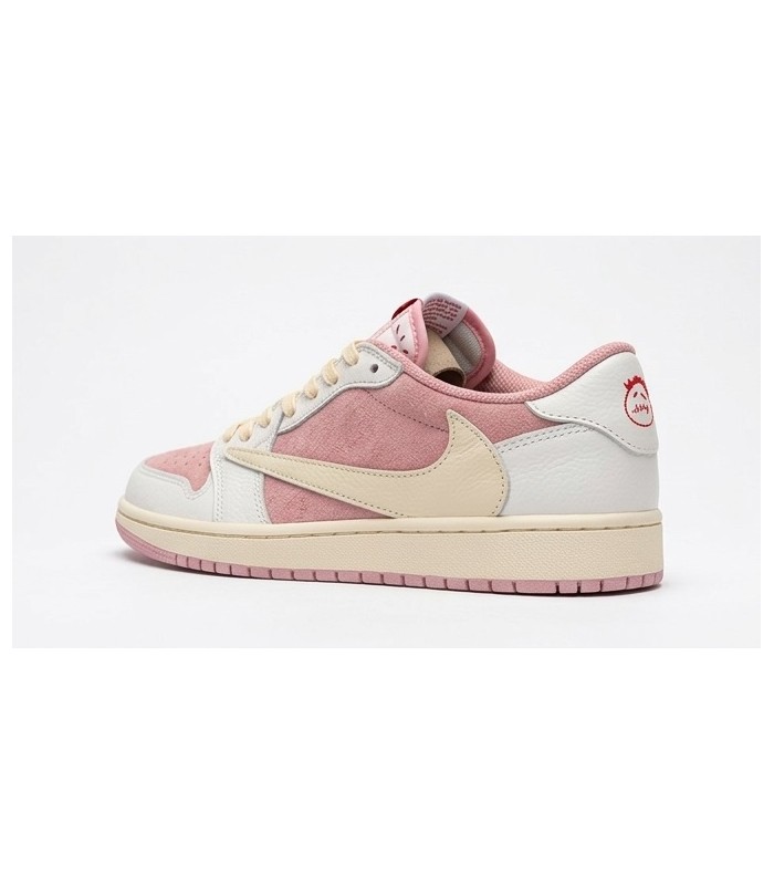 کفش پیاده روی نایک ایر جردن وان بدون ساق تراویس اسکات Nike air jordan 1 low travis scott pink