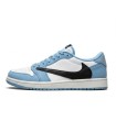 کفش پیاده روی نایک ایر جردن وان بدون ساق تراویس اسکات Nike air jordan 1 low Travis Scott UNC Blue