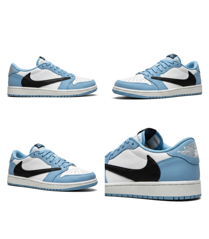 کفش پیاده روی نایک ایر جردن وان بدون ساق تراویس اسکات Nike air jordan 1 low Travis Scott UNC Blue