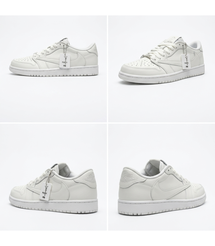 کفش پیاده روی نایک ایر جردن وان بدون ساق تراویس اسکات پارتی Nike air jordan 1 low Travis Scott White Party