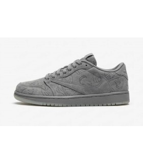 کفش پیاده روی نایک ایر جردن وان بدون ساق تراویس اسکات کواز Nike air jordan 1 low Travis Scott kaws gray