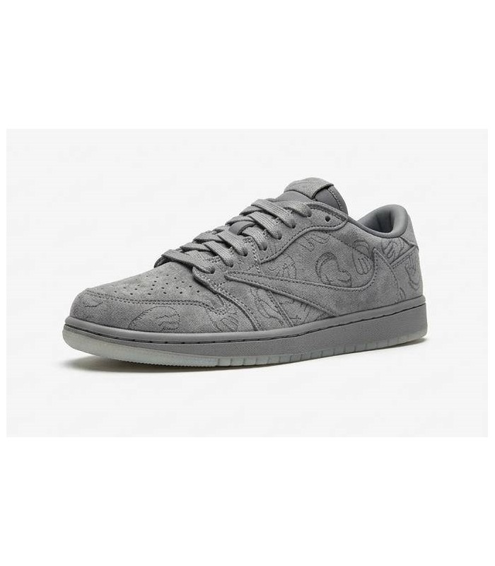 کفش پیاده روی نایک ایر جردن وان بدون ساق تراویس اسکات کواز Nike air jordan 1 low Travis Scott kaws gray